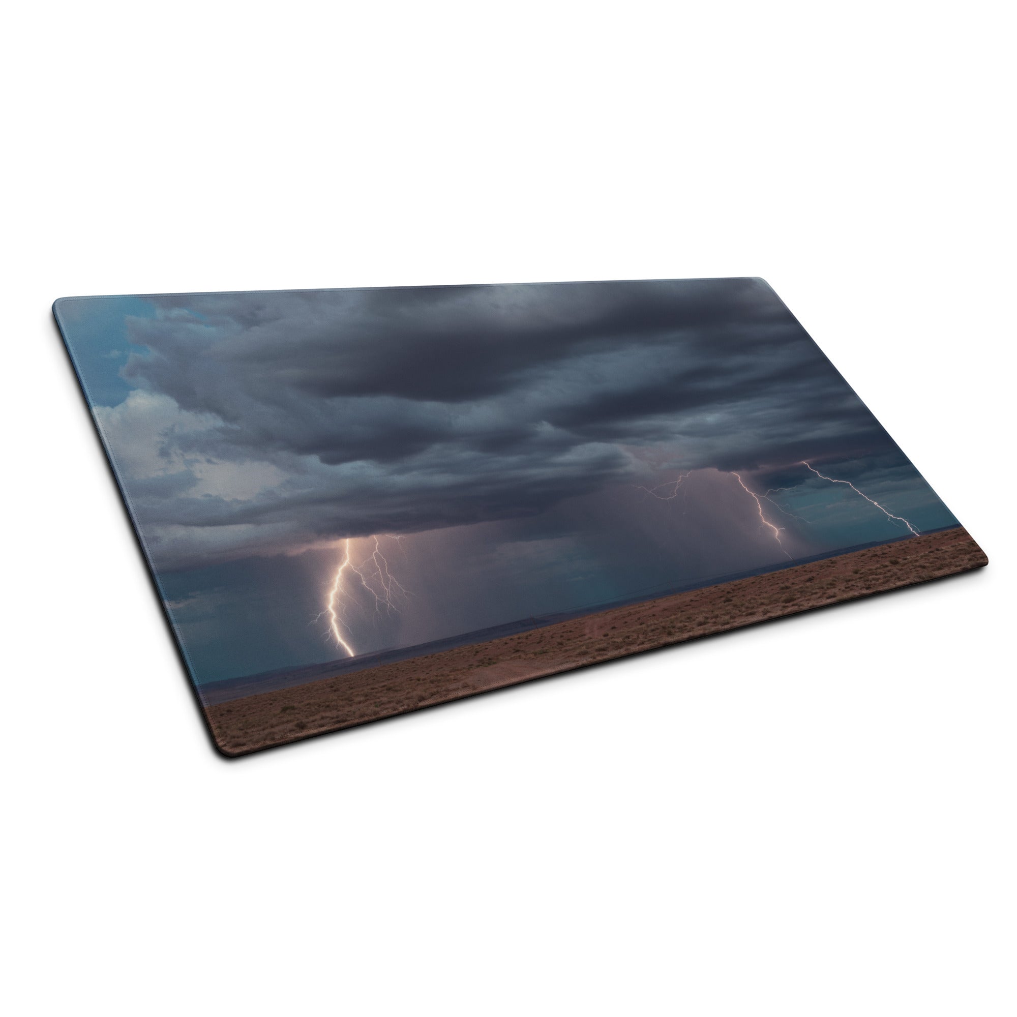 Stormy Lightning Pro Gaming Mouse Pad - Gaming Mouse Pad Blue Storm Desk Dramatic Mood Modern Decor Large Non-Slip Edge
