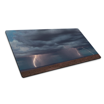 Stormy Lightning Pro Gaming Mouse Pad - Gaming Mouse Pad Blue Storm Desk Dramatic Mood Modern Decor Large Non-Slip Edge