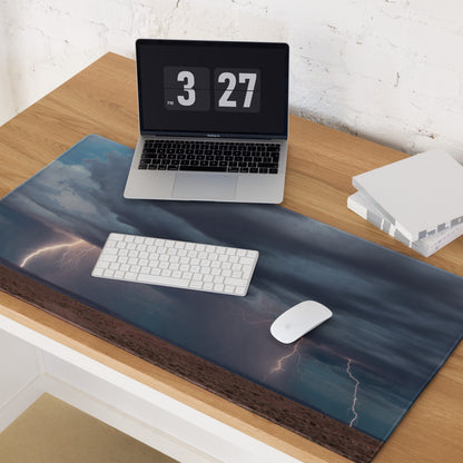 Stormy Lightning Pro Gaming Mouse Pad - Gaming Mouse Pad Blue Storm Desk Dramatic Mood Modern Decor Large Non-Slip Edge