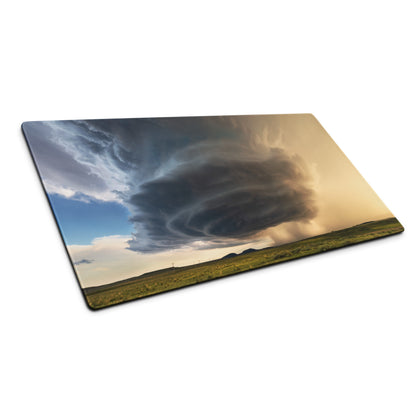 Supercell Panorama Gaming Mouse Pad - Mouse Pad Landscape Blue Gray Sunset Desk Setup Modern Dramatic Mood Minimalist Tech Esports Landscape Photo