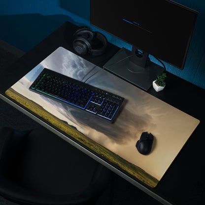 Supercell Panorama Gaming Mouse Pad - Mouse Pad Landscape Blue Gray Sunset Desk Setup Modern Dramatic Mood Minimalist Tech Esports Landscape Photo