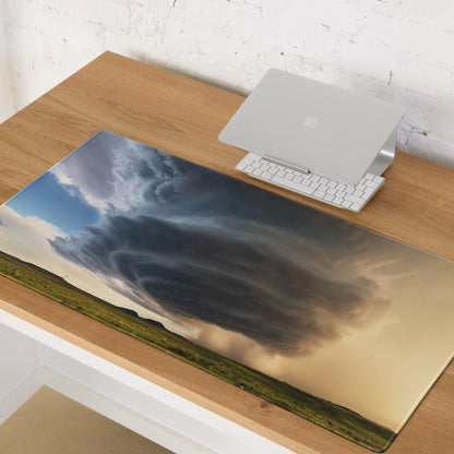 Supercell Panorama Gaming Mouse Pad - Mouse Pad Landscape Blue Gray Sunset Desk Setup Modern Dramatic Mood Minimalist Tech Esports Landscape Photo