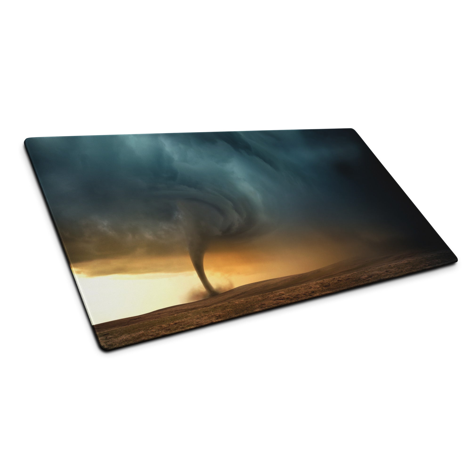 Stormy Desert Tornado Gaming Mouse Pad - Mouse Pad Stormy Blues Sunset Desk Moody Desert Esports Accessory Photography