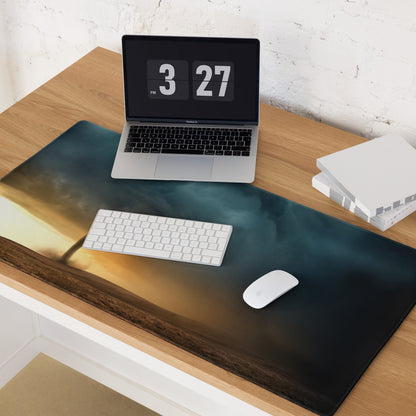 Stormy Desert Tornado Gaming Mouse Pad - Mouse Pad Stormy Blues Sunset Desk Moody Desert Esports Accessory Photography
