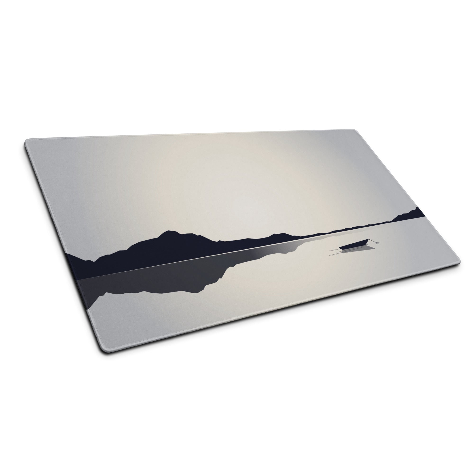 Mountain Mist Gaming Mouse Pad - Gaming Mouse Pad Gray Charcoal Desk Setup Minimalist Calm Esports Landscape Print