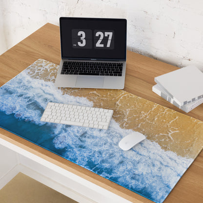 Coastal Ocean Wave Mouse Pad - Mouse Pad Blue Sand Ocean Desk Gaming Modern Calm Minimalist Decor Ocean Photo Print