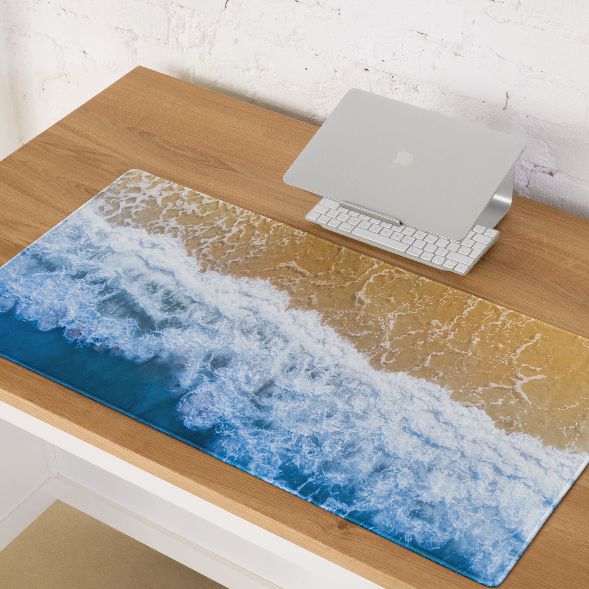 Coastal Ocean Wave Mouse Pad - Mouse Pad Blue Sand Ocean Desk Gaming Modern Calm Minimalist Decor Ocean Photo Print
