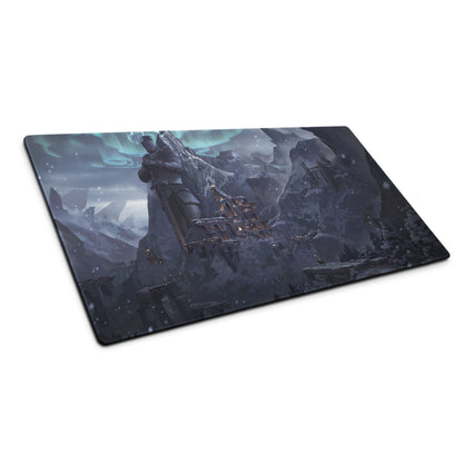 Aurora Fortress Fantasy Gaming Mouse Pad - Fortress Mouse Pad Ice Blue Desk Gaming Epic Mood Cinematic Fantasy Art