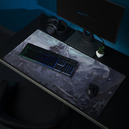 Aurora Fortress Fantasy Gaming Mouse Pad - Fortress Mouse Pad Ice Blue Desk Gaming Epic Mood Cinematic Fantasy Art