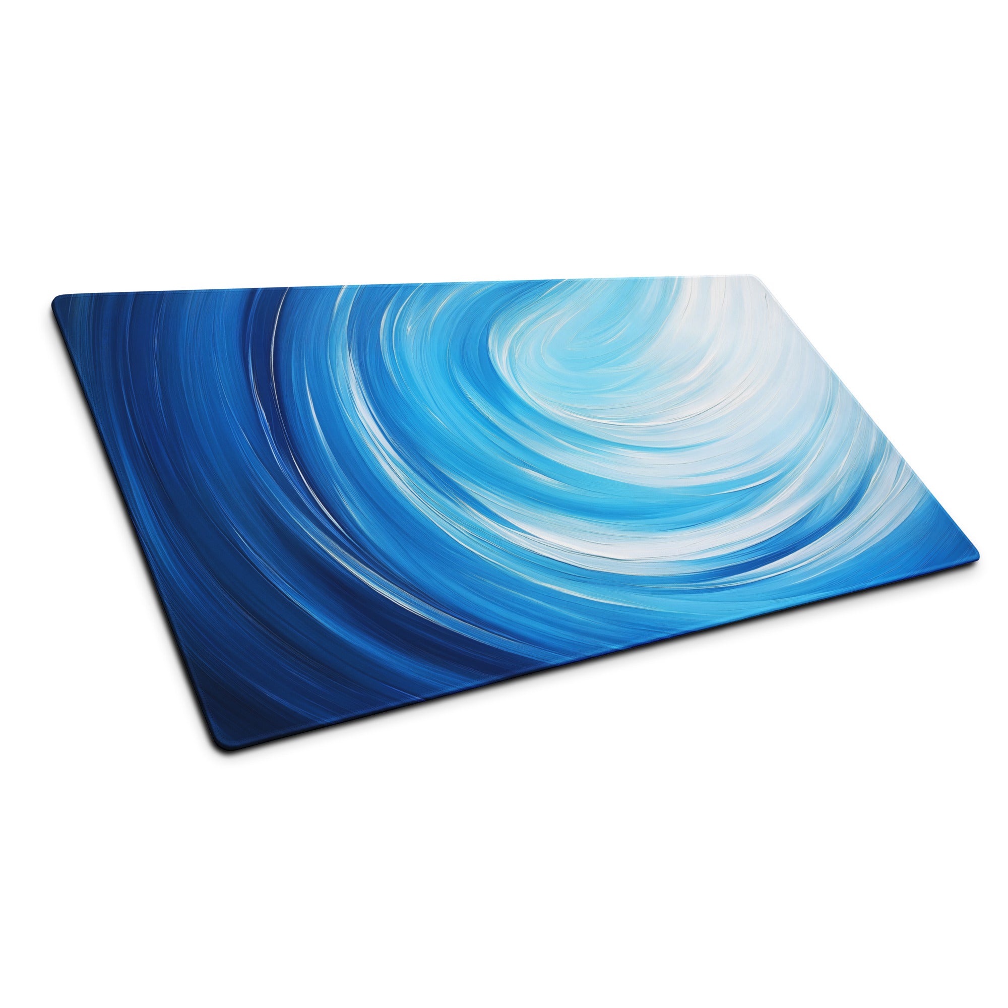Blue Swirl Gaming Mouse Pad - Mouse Pad Blue Gradient Desk Modern Vibrant Tech Decor Large Anti Slip Textile Print