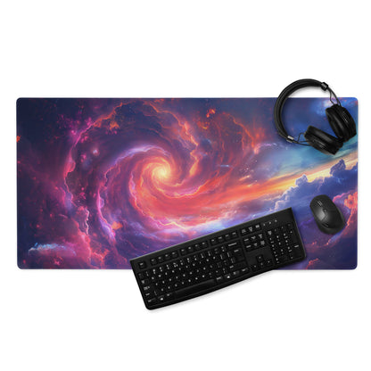 Cosmic Nebula Gaming Mouse Pad - Mouse Pad Purple Pink Blue Desk Nebula - Epic Mood Futuristic Desk Mat Digital Print