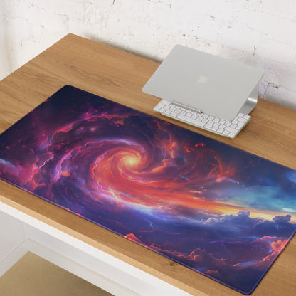 Cosmic Nebula Gaming Mouse Pad - Mouse Pad Purple Pink Blue Desk Nebula - Epic Mood Futuristic Desk Mat Digital Print