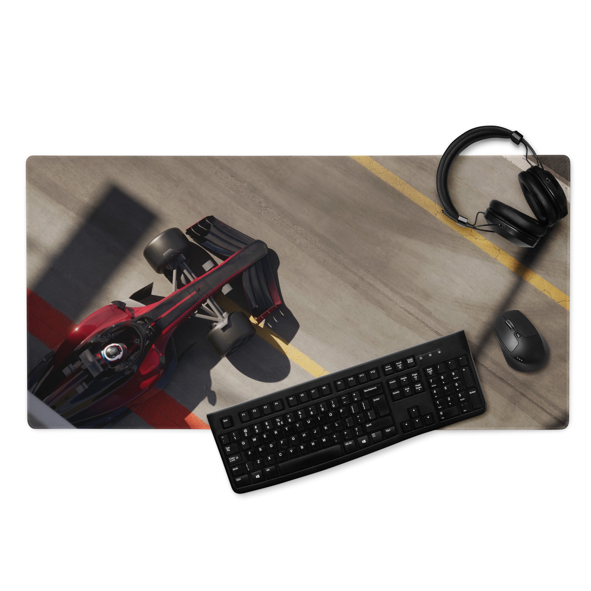 Red Racing Car Mouse Pad - Racing Car Red Mouse Pad Gaming Desk Dynamic Mood Modern Tech Decor Esports Photo