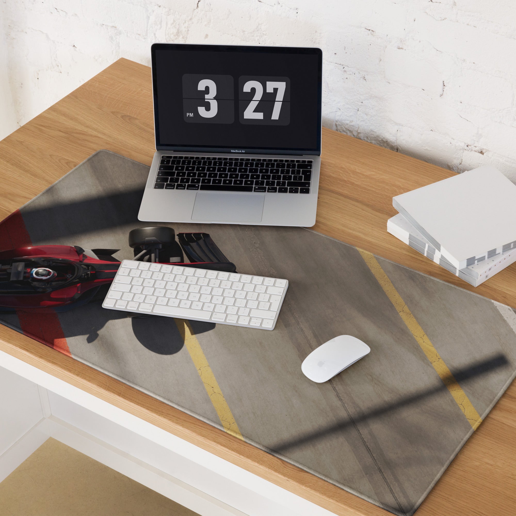 Red Racing Car Mouse Pad - Racing Car Red Mouse Pad Gaming Desk Dynamic Mood Modern Tech Decor Esports Photo