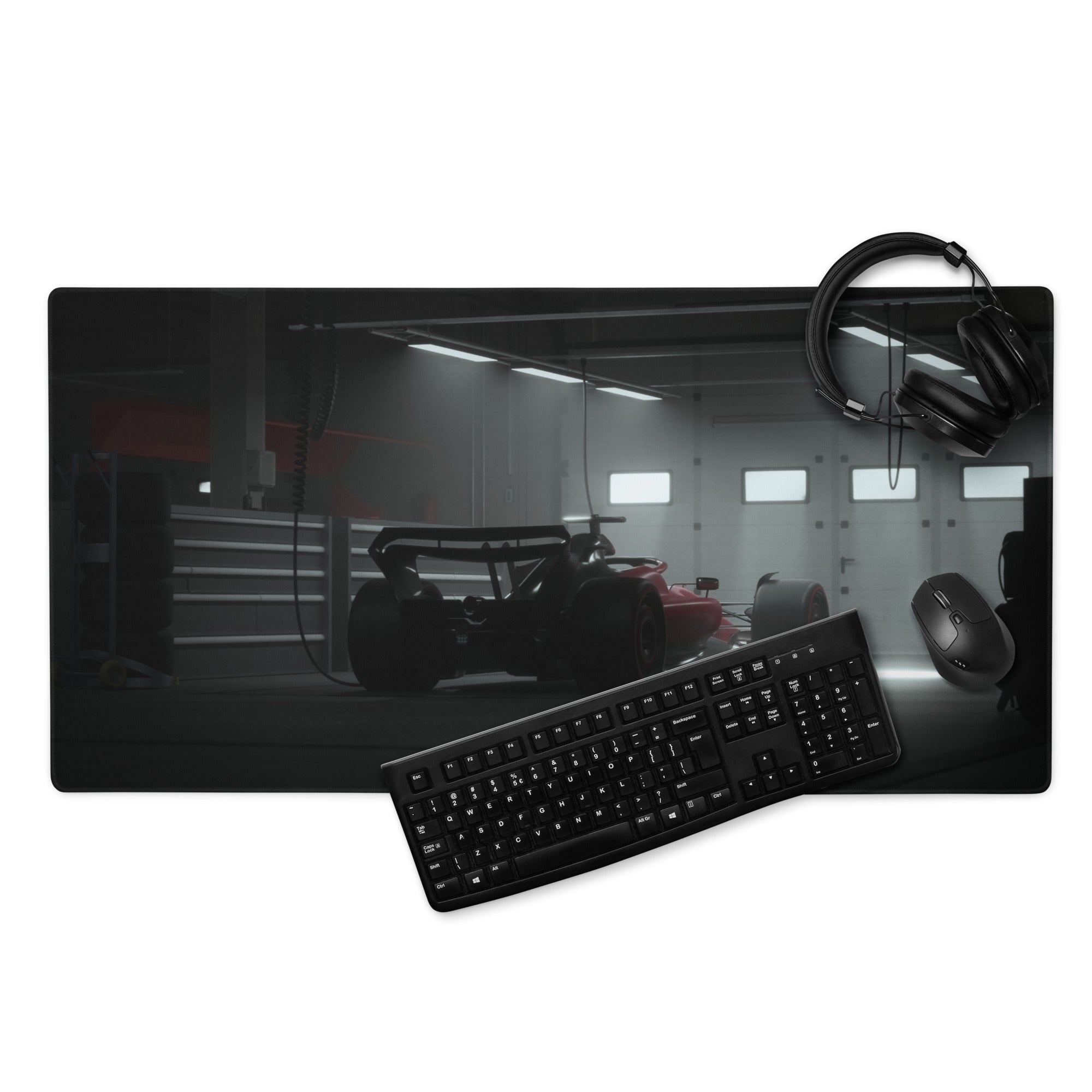 Elite Large Gaming Mouse Pad - Gaming Mouse Pad Black Setup Modern Immersive Tech Minimalist Esports Non Slip Textile