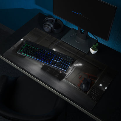 Racecar Black Gaming Mouse Pad - Racecar Black Gaming Modern Intense Industrial Large Non Slip Edge Stitch Photo Print