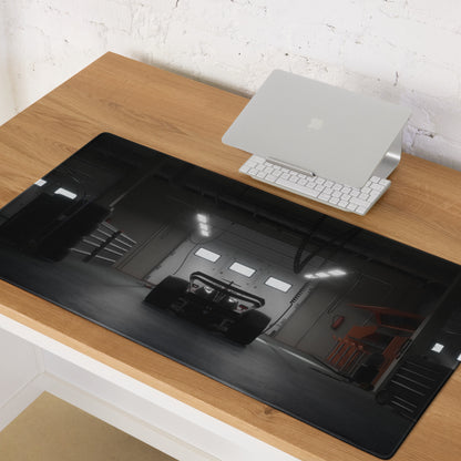 Racecar Black Gaming Mouse Pad - Racecar Black Gaming Modern Intense Industrial Large Non Slip Edge Stitch Photo Print