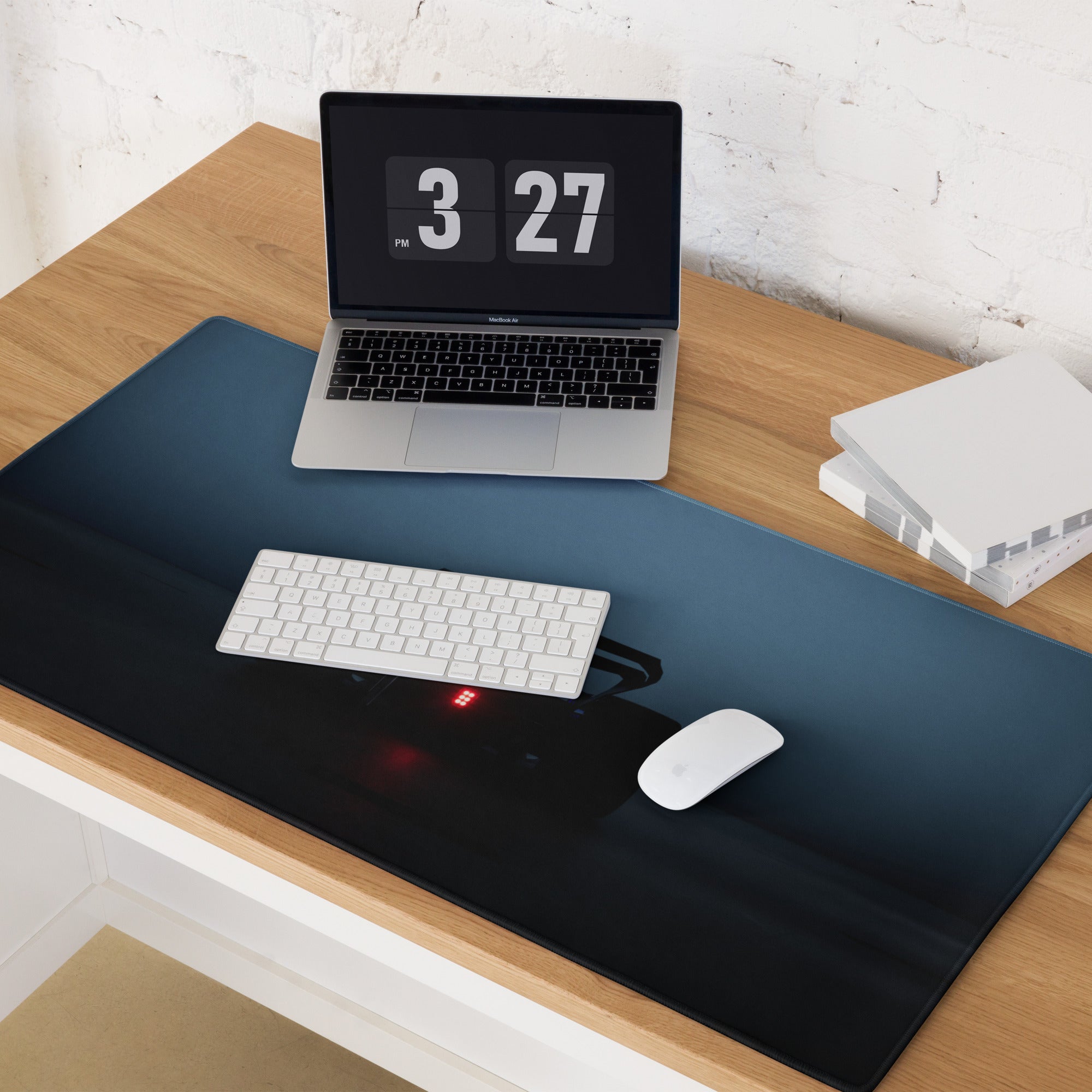 Midnight Racer Blue Mouse Pad - Racing Car Blue Gaming Mouse Pad Modern Dynamic Mood Minimalist Style Digital Print