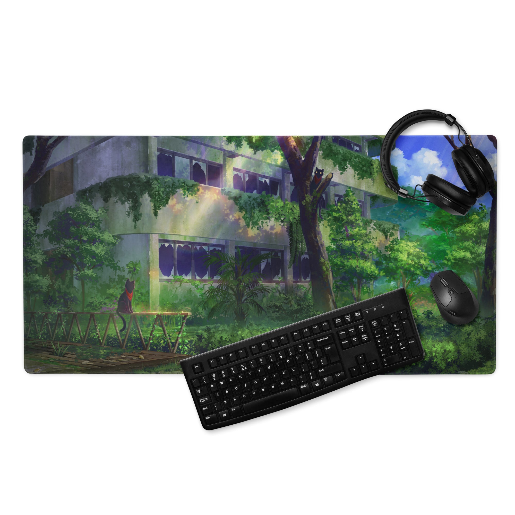 Verdant Jungle Scene Mouse Pad - Mouse Pad Jungle Green Desktop Gaming Art Calm Lush Nature Inspired Jungle Desk Accessory