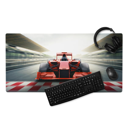 Racing Red Formula Mouse Pad - Formula Racing Car Mouse Pad Red Gaming High Octane Mood Futuristic Esports Photo