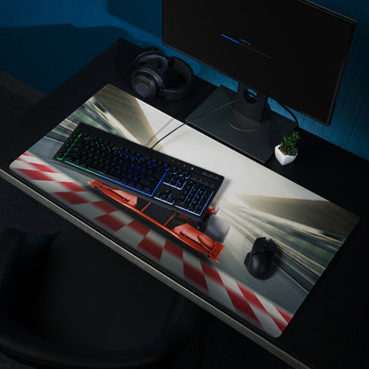 Racing Red Formula Mouse Pad - Formula Racing Car Mouse Pad Red Gaming High Octane Mood Futuristic Esports Photo