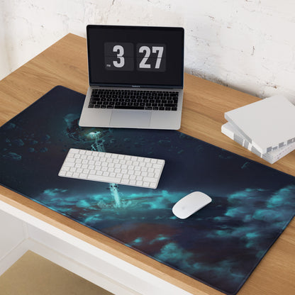 Cosmic Space Gaming Mouse Pad - Space Themed Mouse Pad Deep Blue Gaming Desk Modern Cosmic Mood Futuristic
