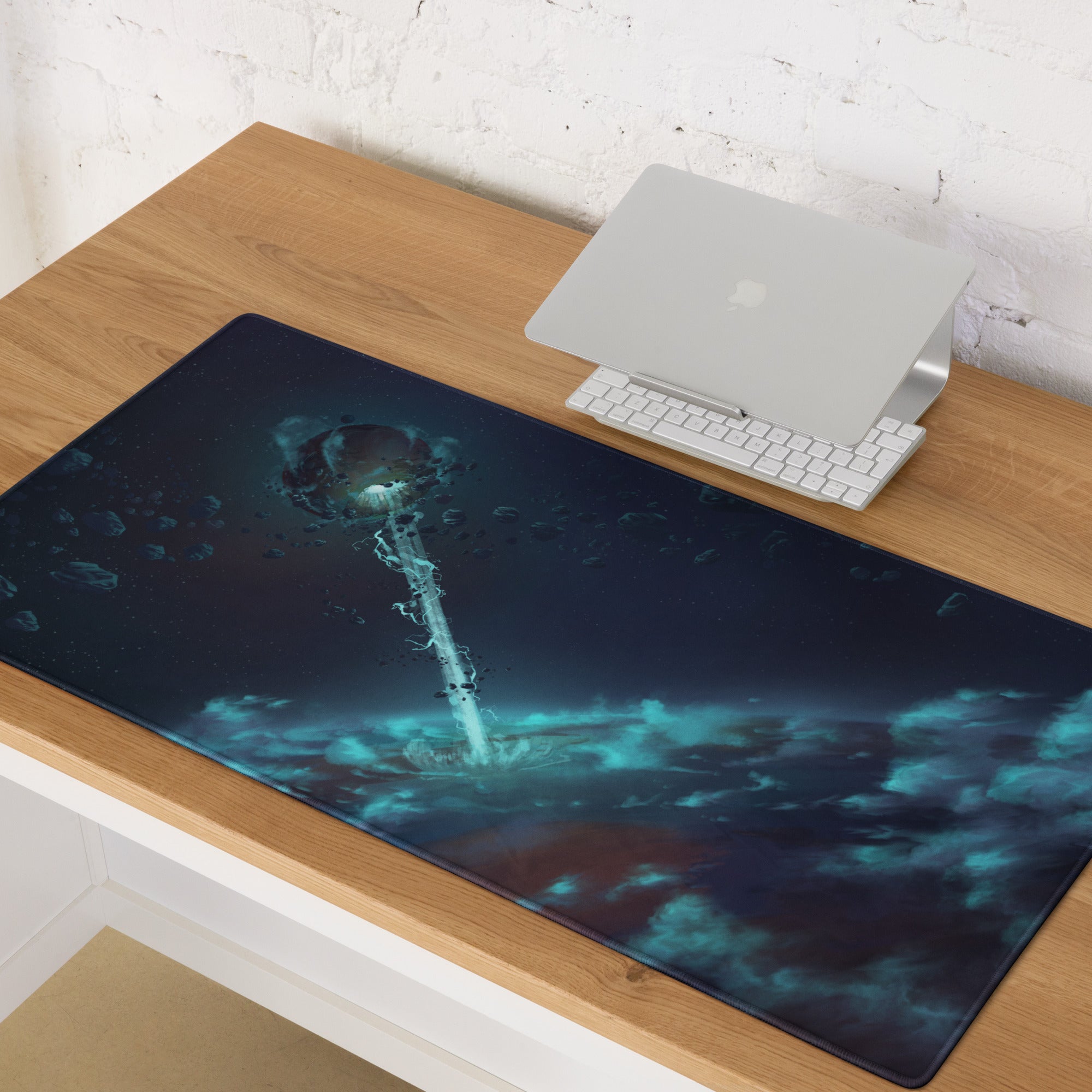 Cosmic Space Gaming Mouse Pad - Space Themed Mouse Pad Deep Blue Gaming Desk Modern Cosmic Mood Futuristic