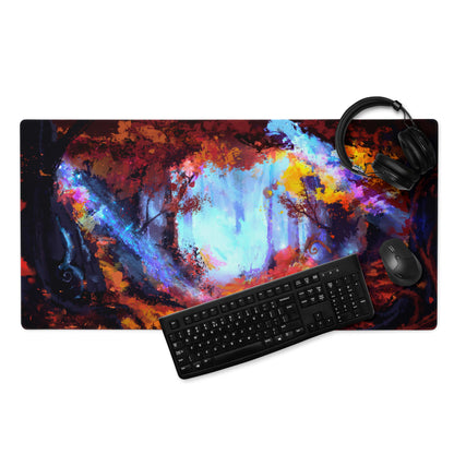 Vibrant Abstract Art Mouse Pad - Mouse Pad Abstract Multicolor For Gaming Desk Vibrant Mood, Contemporary Decor