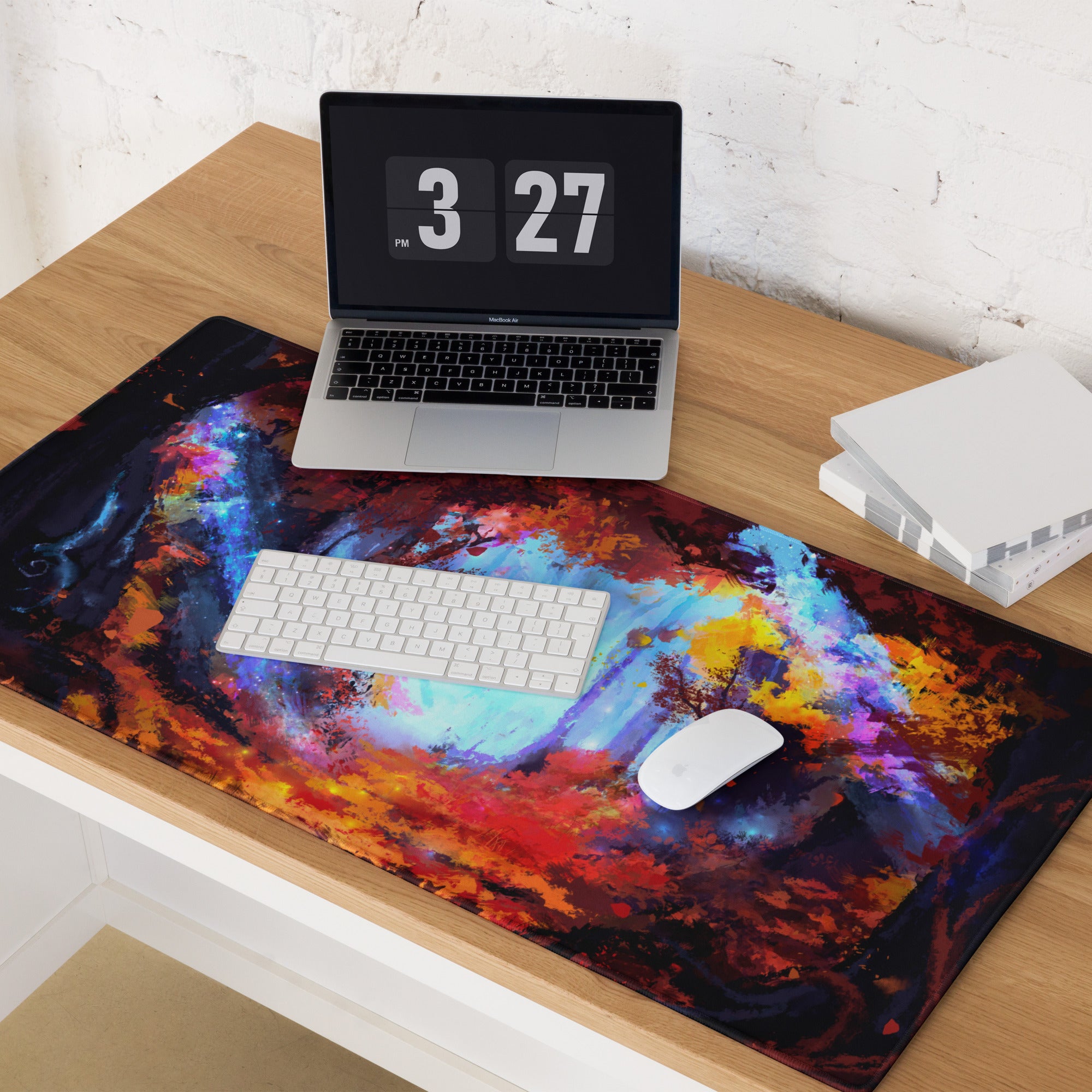 Vibrant Abstract Art Mouse Pad - Mouse Pad Abstract Multicolor For Gaming Desk Vibrant Mood, Contemporary Decor