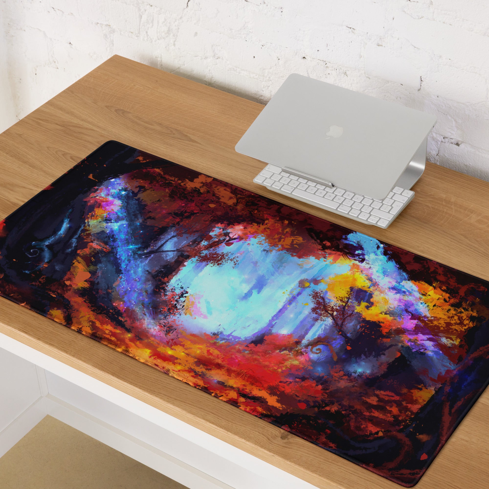 Vibrant Abstract Art Mouse Pad - Mouse Pad Abstract Multicolor For Gaming Desk Vibrant Mood, Contemporary Decor