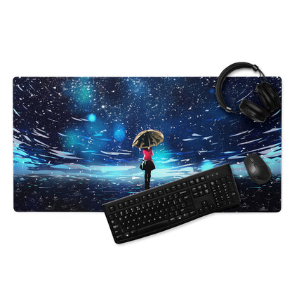 Cosmic Night Sky Gaming Mouse Pad - Mouse Pad Blue Black Desktop Space Epic Atmospheric Space Decor Desk Mat Digital Art