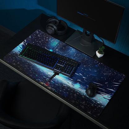 Cosmic Night Sky Gaming Mouse Pad - Mouse Pad Blue Black Desktop Space Epic Atmospheric Space Decor Desk Mat Digital Art