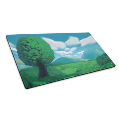 Azure Forest Landscape Mouse Pad - Landscape Mouse Pad Blue Green Desk Nature Calm Mood Minimalist Decor