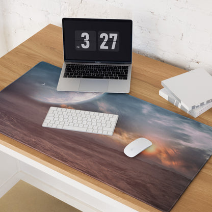 Cosmic Ocean Blue Planet Mouse Pad - Space Blue Desk Mouse Pad For Gaming Epic Cosmic Mood SciFi Decor Large Edge