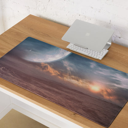 Cosmic Ocean Blue Planet Mouse Pad - Space Blue Desk Mouse Pad For Gaming Epic Cosmic Mood SciFi Decor Large Edge