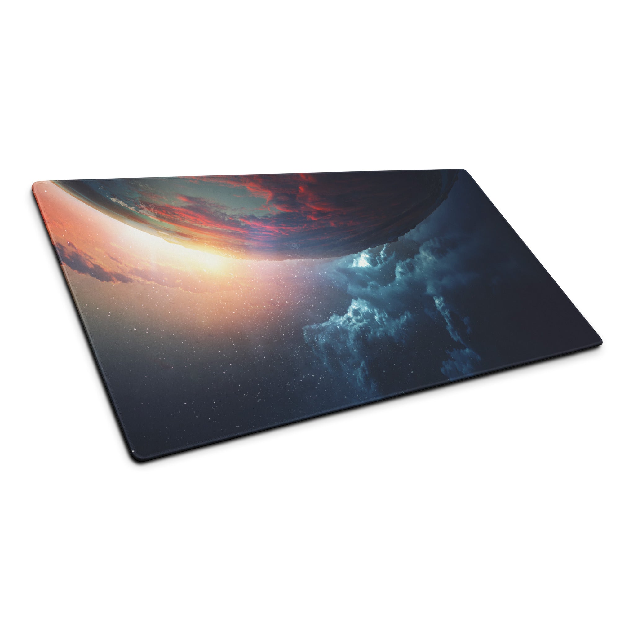 Cosmic Night Gaming Mouse Pad - Gaming Mouse Pad Cosmic Blue Black Desk Modern Immersive Mood Tech Decor Non Slip Printed