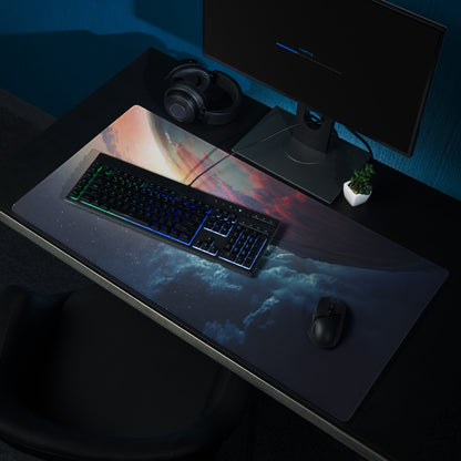 Cosmic Night Gaming Mouse Pad - Gaming Mouse Pad Cosmic Blue Black Desk Modern Immersive Mood Tech Decor Non Slip Printed