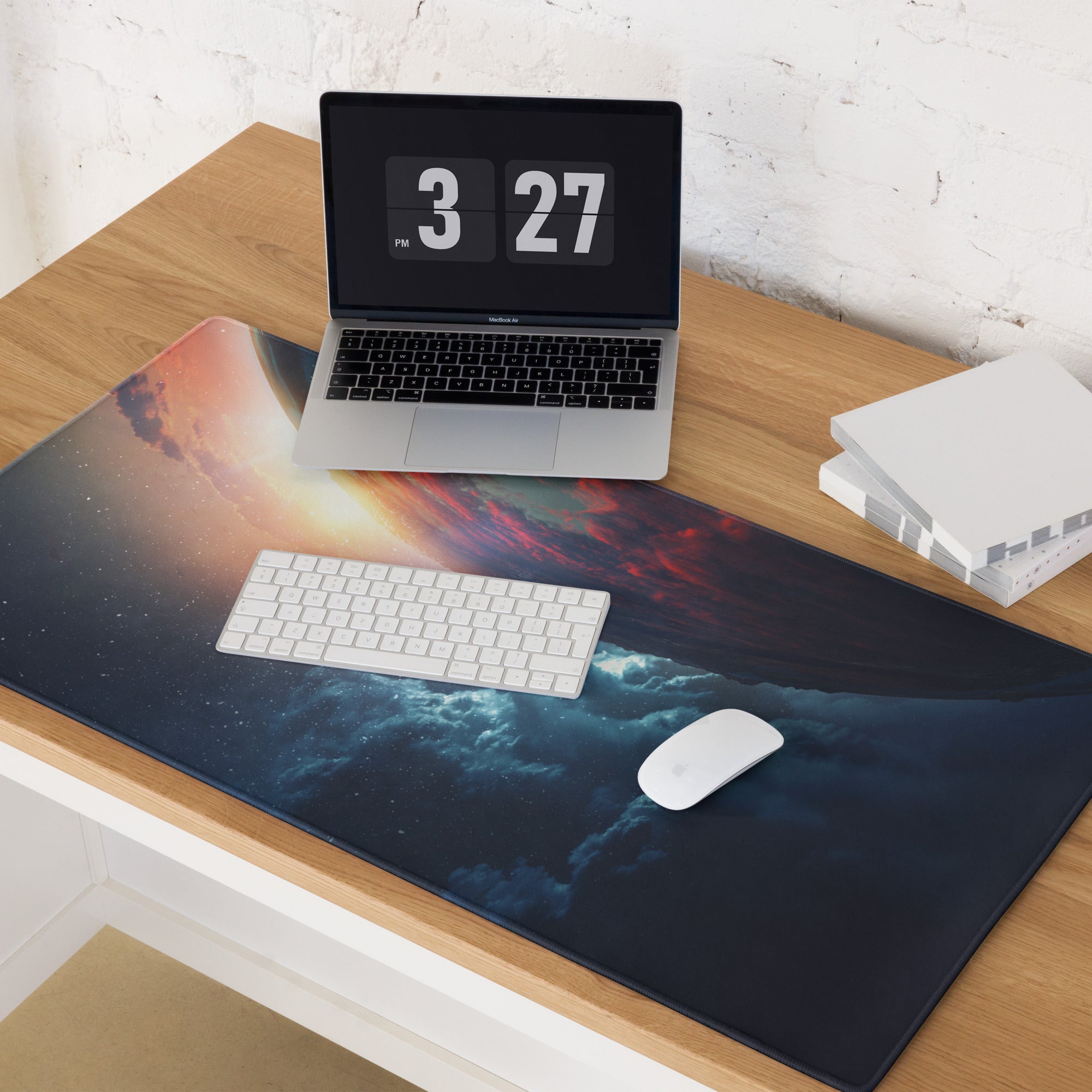 Cosmic Night Gaming Mouse Pad - Gaming Mouse Pad Cosmic Blue Black Desk Modern Immersive Mood Tech Decor Non Slip Printed