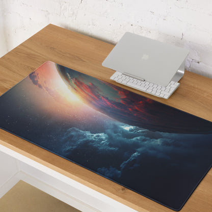 Cosmic Night Gaming Mouse Pad - Gaming Mouse Pad Cosmic Blue Black Desk Modern Immersive Mood Tech Decor Non Slip Printed
