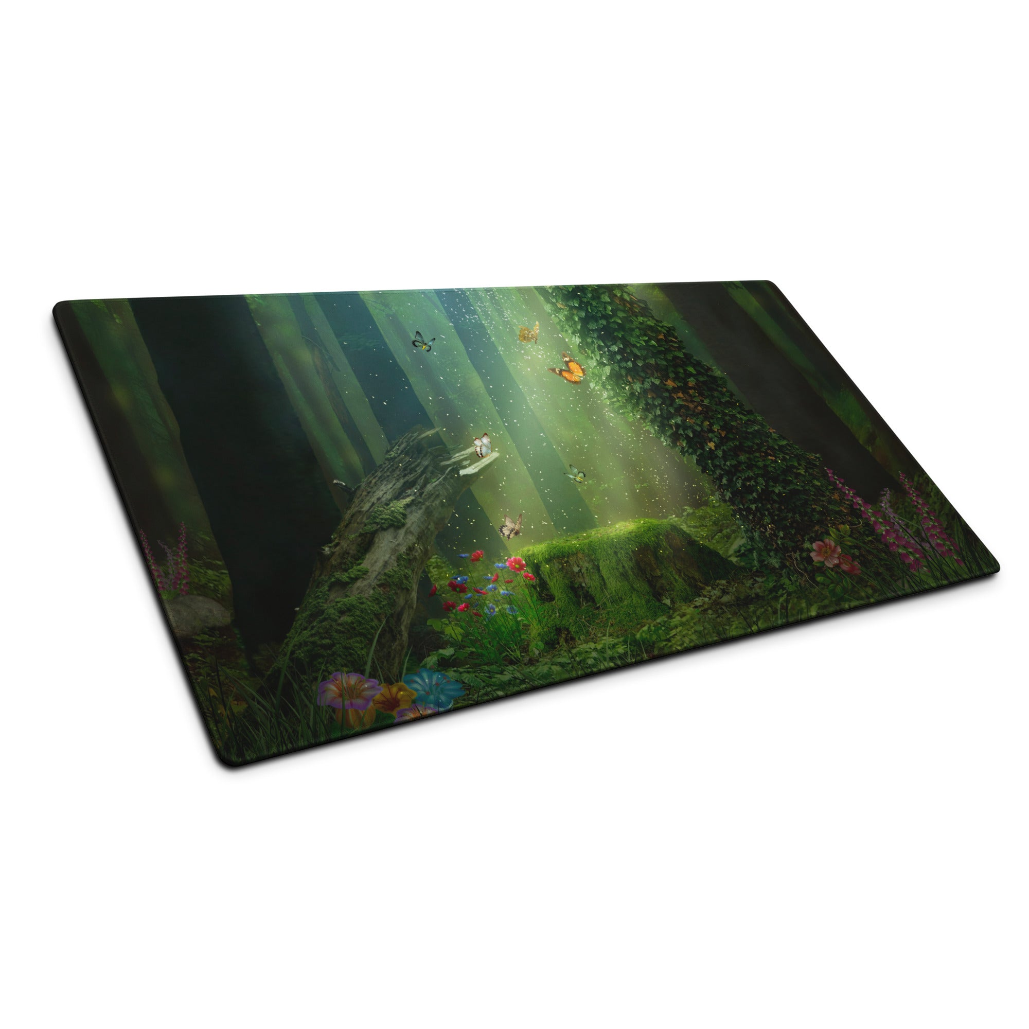 Enchanted Forest Mouse Pad - Forest Scene Green Mouse Pad For Gaming Whimsical Mood Forest Themed Non Slip Digital