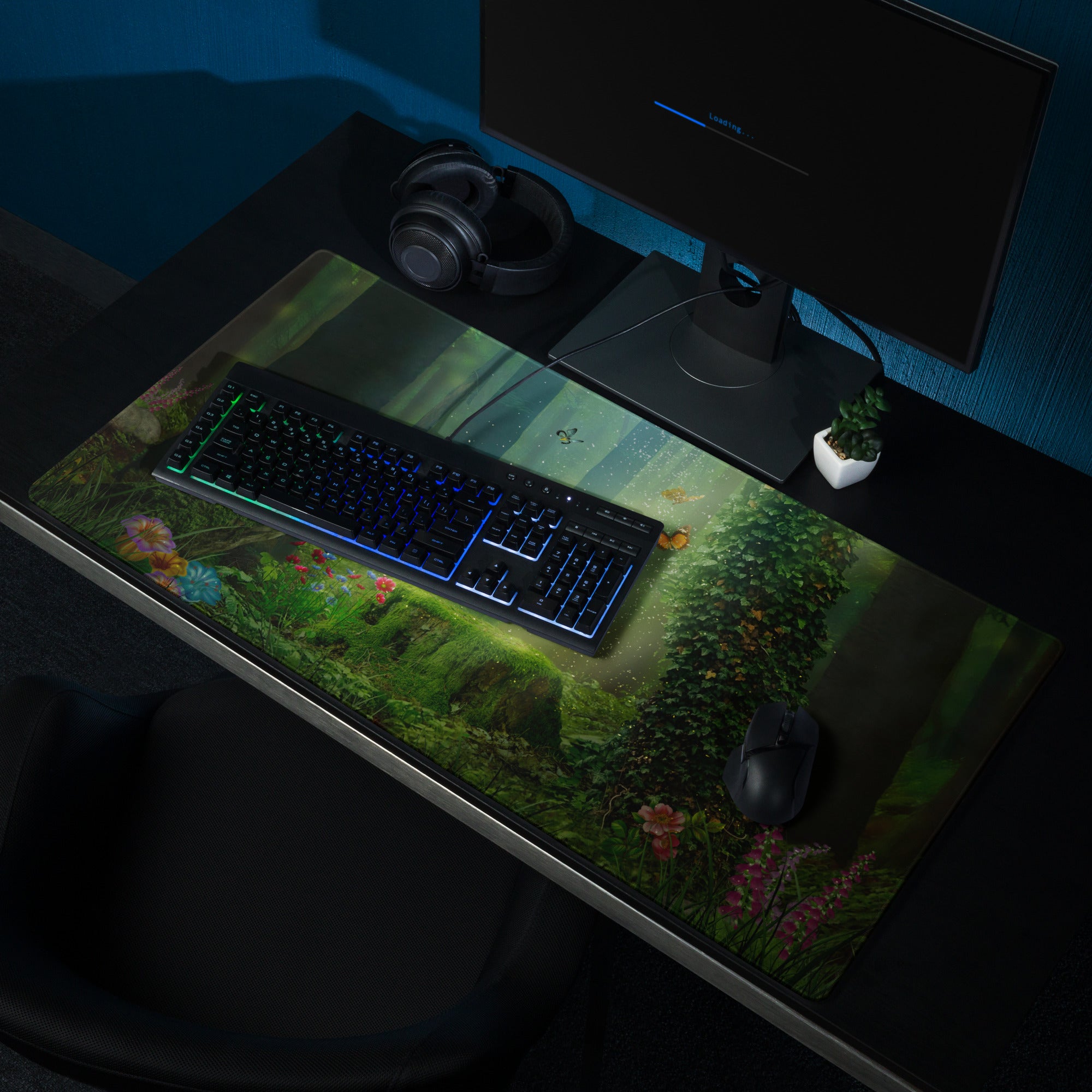 Enchanted Forest Mouse Pad - Forest Scene Green Mouse Pad For Gaming Whimsical Mood Forest Themed Non Slip Digital