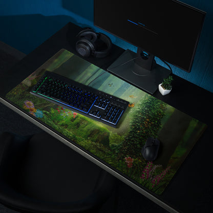 Enchanted Forest Mouse Pad - Forest Scene Green Mouse Pad For Gaming Whimsical Mood Forest Themed Non Slip Digital