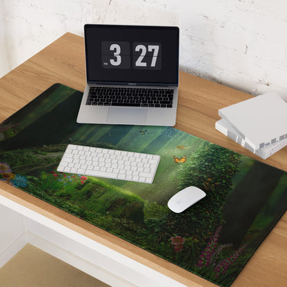 Enchanted Forest Mouse Pad - Forest Scene Green Mouse Pad For Gaming Whimsical Mood Forest Themed Non Slip Digital