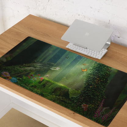 Enchanted Forest Mouse Pad - Forest Scene Green Mouse Pad For Gaming Whimsical Mood Forest Themed Non Slip Digital