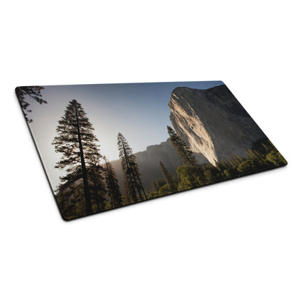 Forest Vista Scenic Mouse Pad - Forest Landscape Green Blue Home Office Minimalist Calm Mood, Nature Decor, Desk Mat