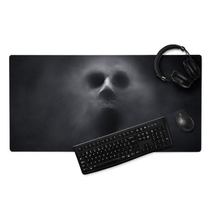 Nocturne Skull Gaming Mouse Pad - Gaming Mouse Pad Black Skull Art for Desk Setup Non Slip Large EdgeStitched Dark