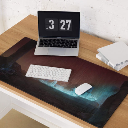 Immersive Night Landscape Mouse Pad - Gaming Mouse Pad, Dark Blue Teal Gradient, Desk Mat, Non Slip, Immersive Mood