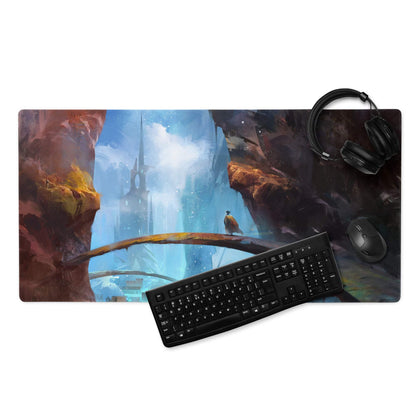 Celestial Nexus Gaming Mouse Pad - Gaming Mouse Pad Blue Brown Desktop Fantasy Epic Mood Decor Non Slip