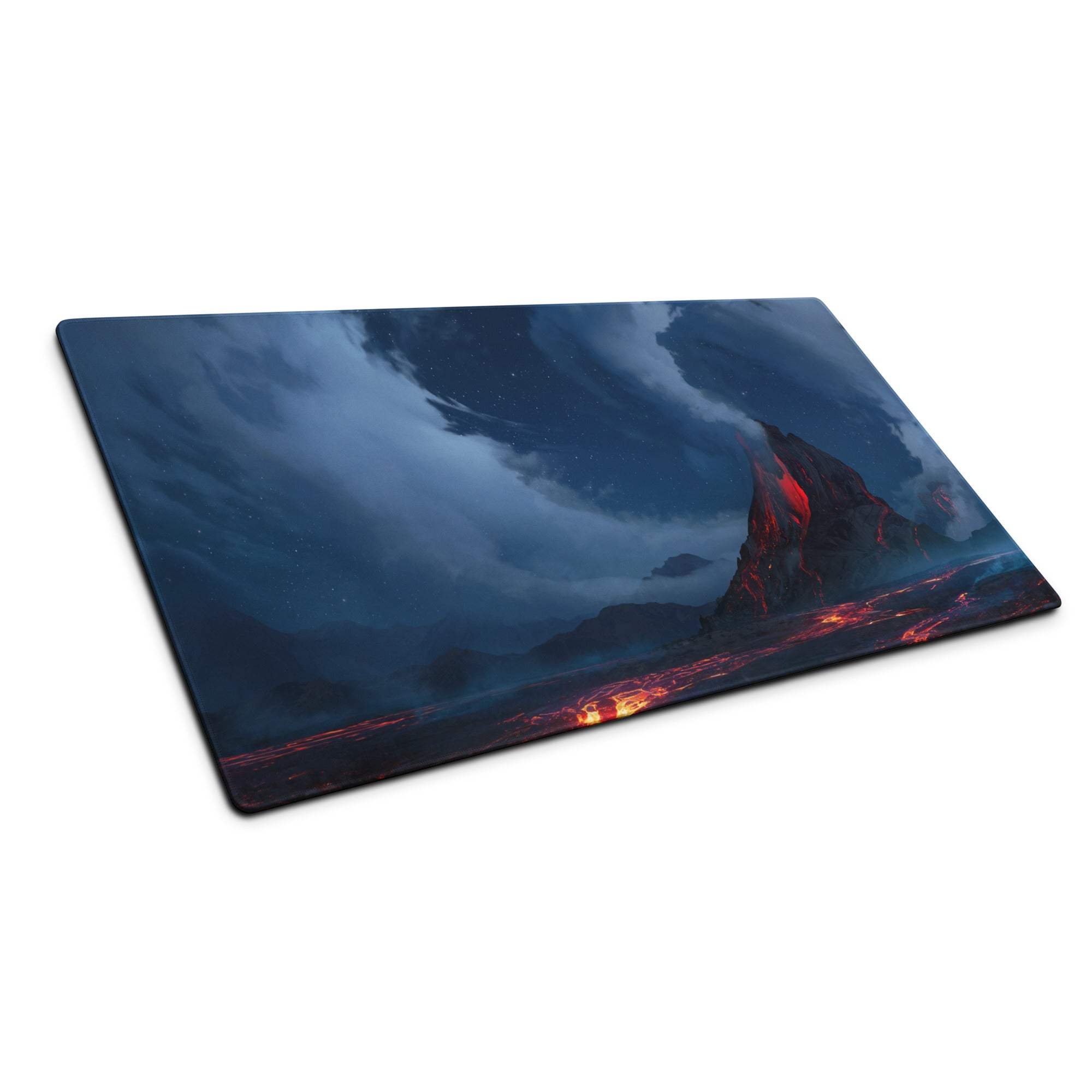 Aurora Nightscape Gaming Mouse Pad - Gaming Mouse Pad Blue Night Sky Lava Red Desk Setup Cinematic - Epic Moody Decor