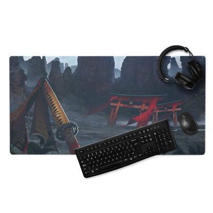 Adventure Mountain Landscape Mouse Pad - Gaming Mouse Pad Blue Red For Setup Adventurous Mood Modern Desk Mat Non Slip